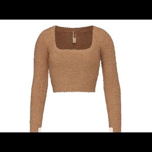 SKIMS COZY KNIT SCOOP NECK CROP TOP